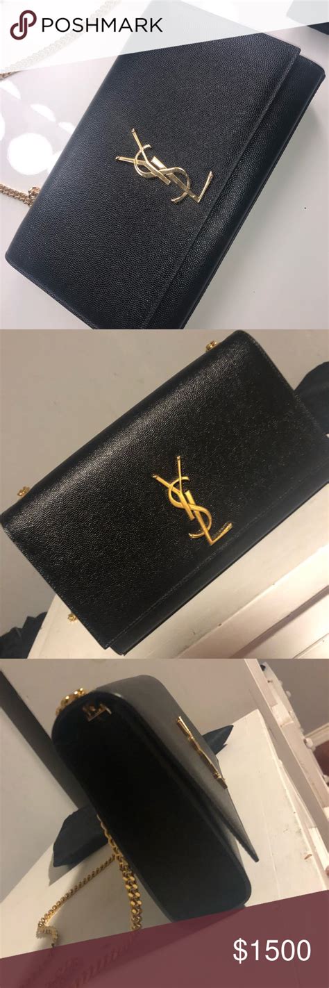 ysl gold and black bag